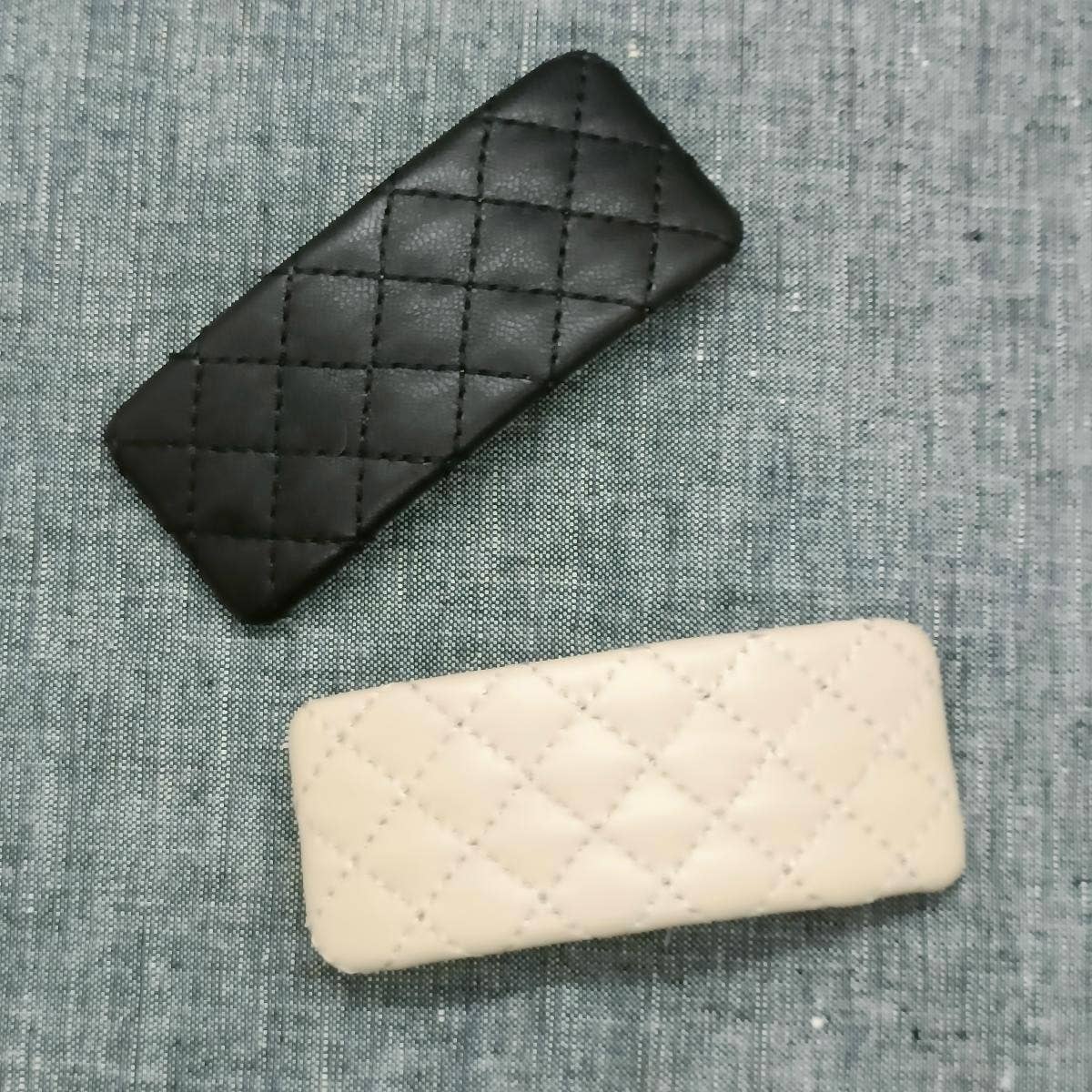 French Vintage Quilted Embroidered Hair Clip_Cwaha6353