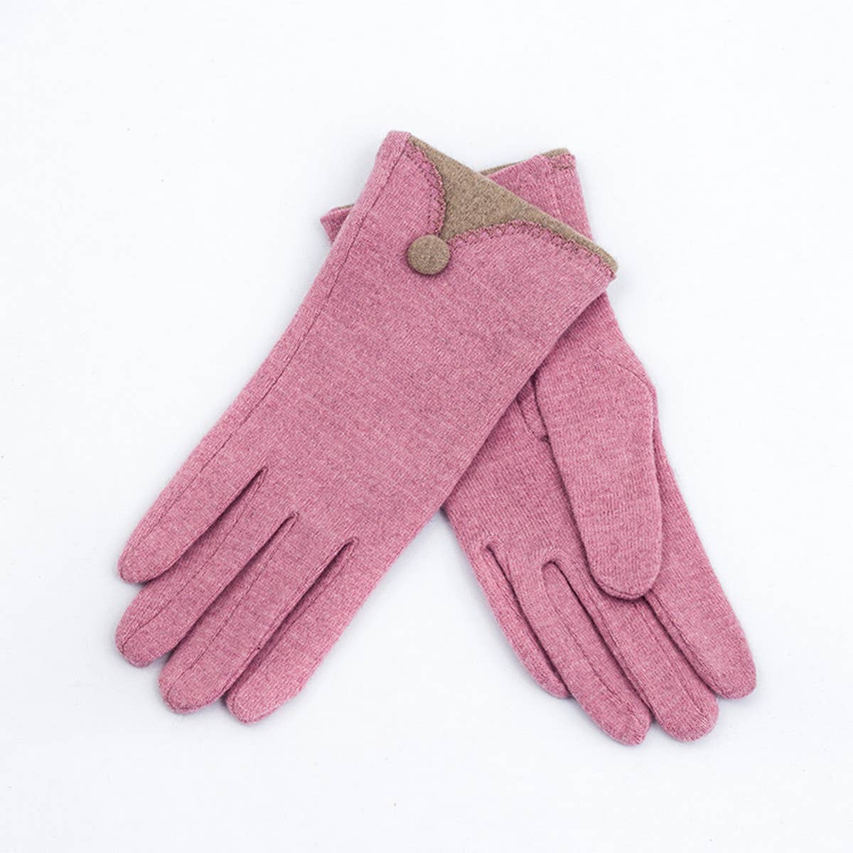 Fashionable Gold Striped Gloves_Cwag0075