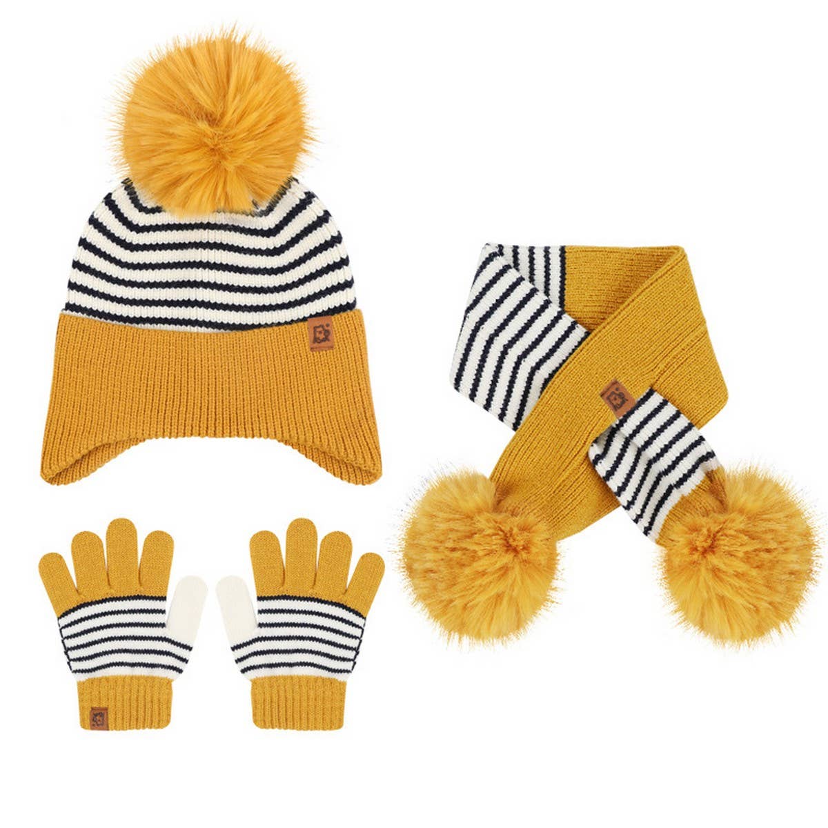 CHILDRENS WINTER WARM KNITTED THREE PIECE SUIT_CWMM2805