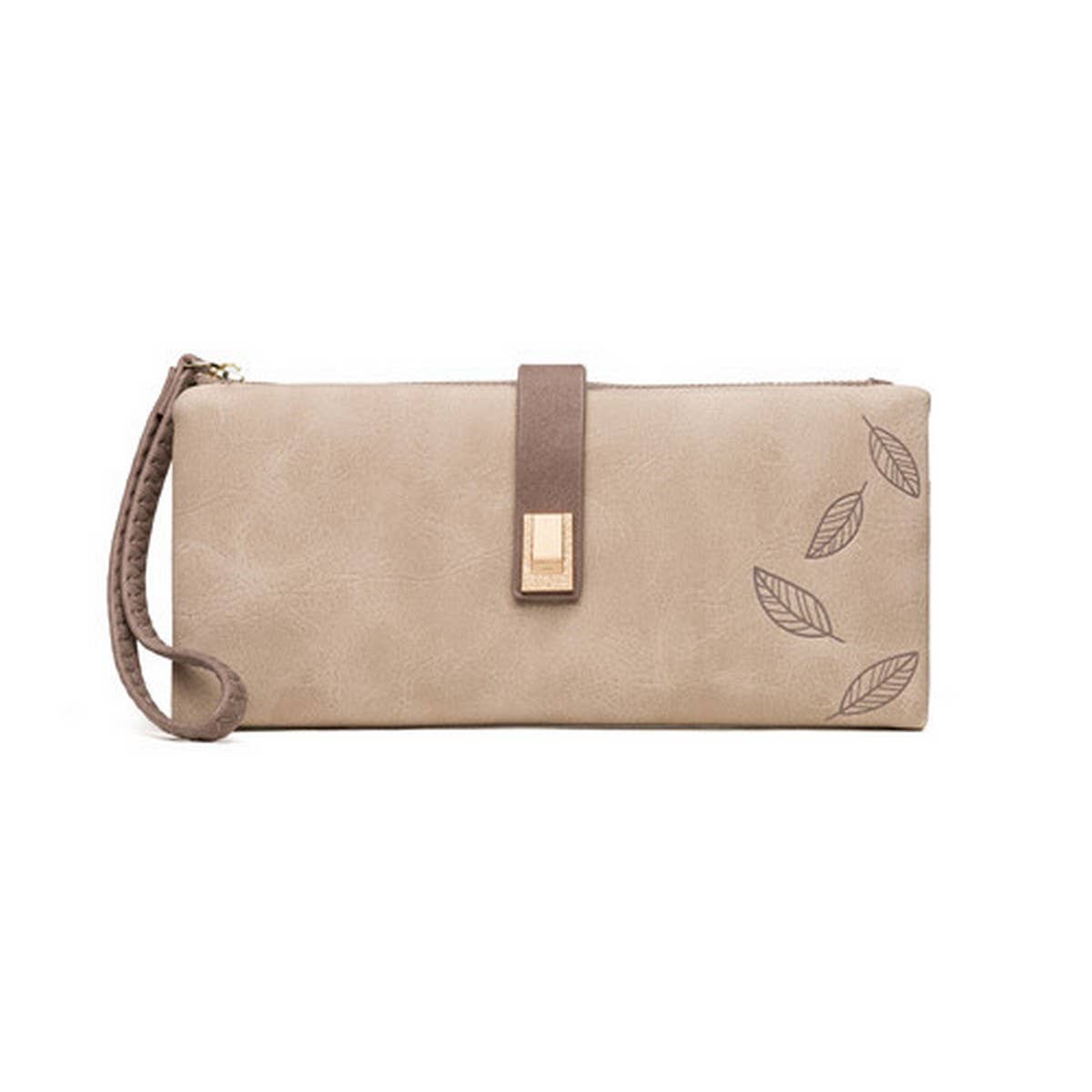 Women'S Long Vintage Matte Zip Clutch_Cwab2330
