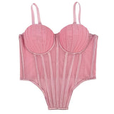 PREMIUM PLEATED HERRINGBONE CORSET WITH COASTERS_CWMM4132