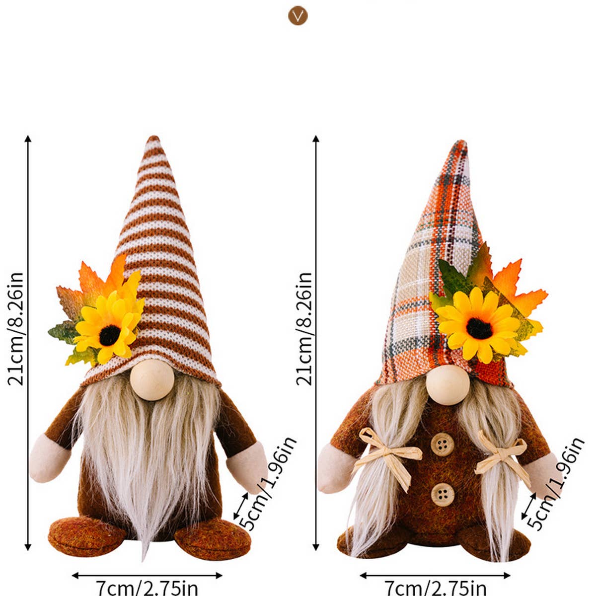 THANKSGIVING SUNFLOWER MAPLE LEAF DOLL PENDANT_CWMM1759