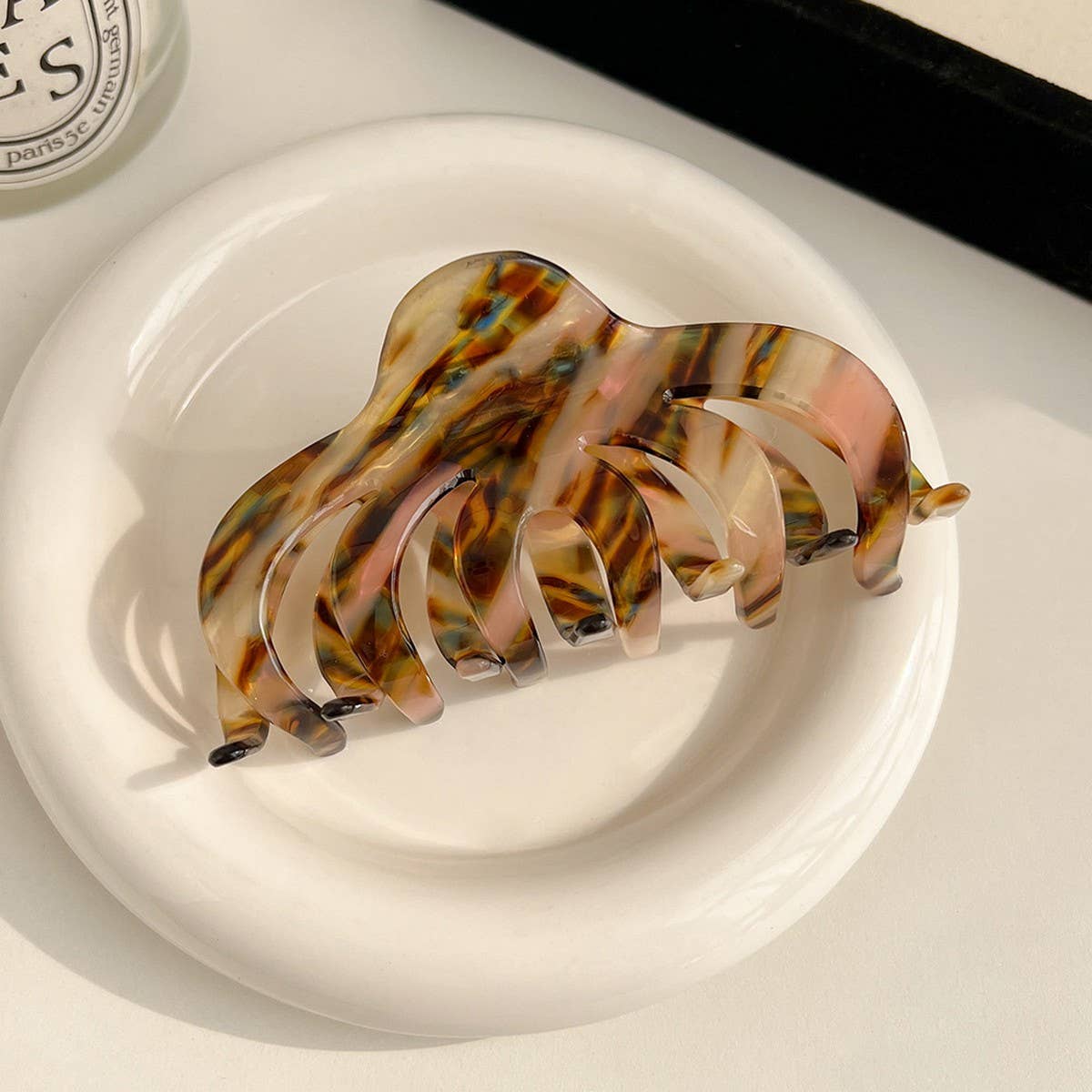 Vintage Pumpkin Acetate Hair Claw Clip For Women