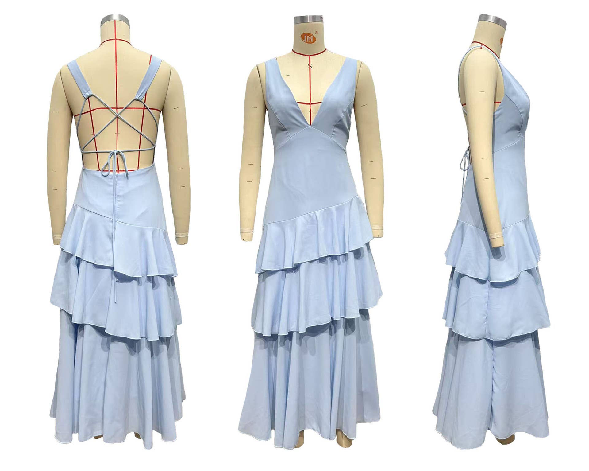 Stylish Sleeveless V-Neck French Cake Dress