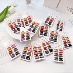 6PCS CANDY COLOR MINI HAIR CLAWS CUTE BANG CLIPS_CWAHA0727