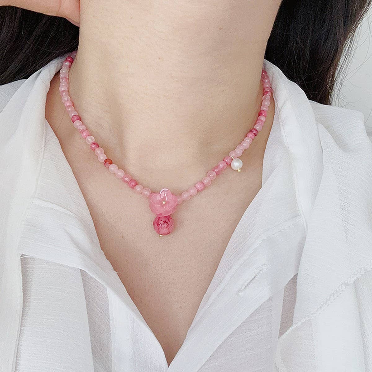 SWEET OIL PAINTING STYLE BEADED SET_CWAJE1701