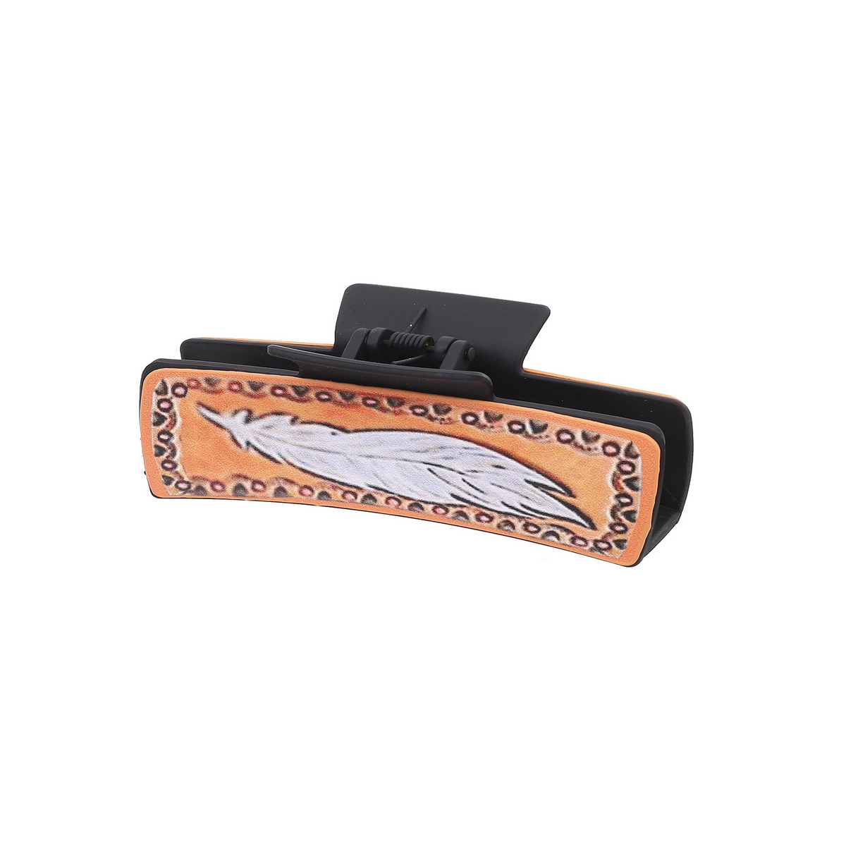 Western Cowboy Style Pu Leather Hair Clip Large_Cwasc03059