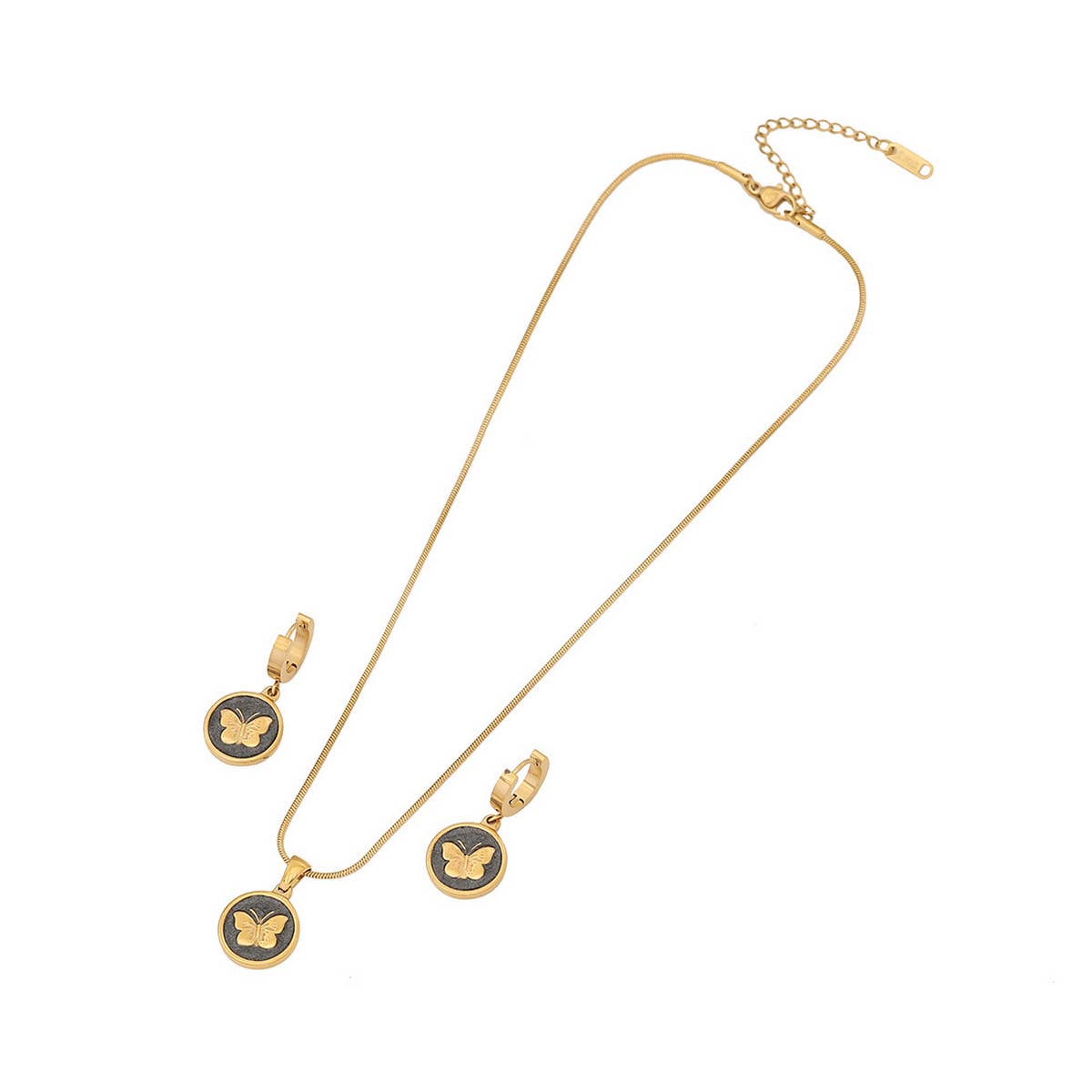 FASHIONABLE OIL DRIPPING BUTTERFLY NECKLACE_CWAHA0889