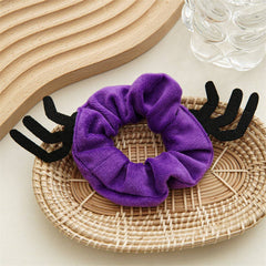 BAT REINDEER SCRUNCHIE HOLIDAY HAIR TIE FOR WOMEN_CWAHA1461