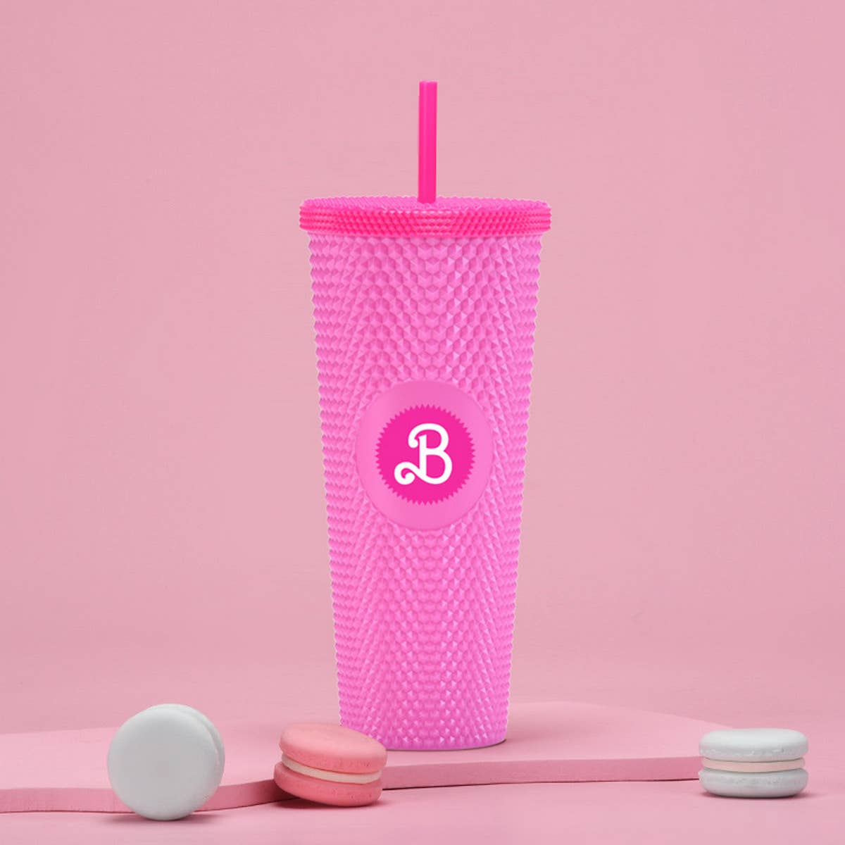DOUBLE LAYER PORTABLE PLASTIC STRAW DIAMOND CUP_CWMM0978