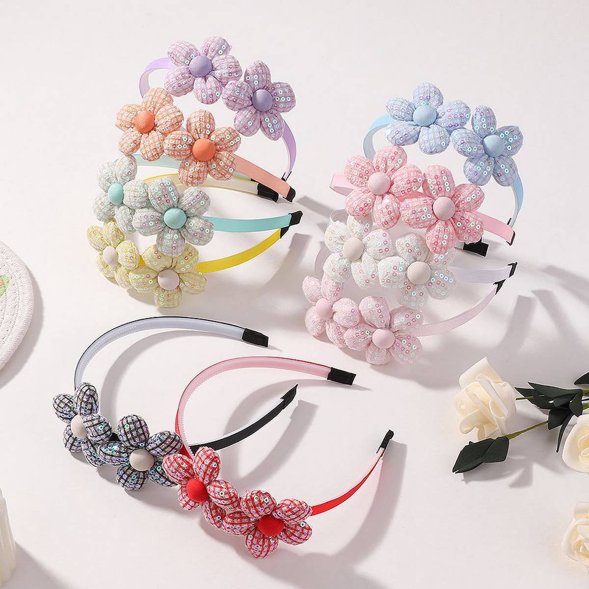 CHILDRENS PLAID HANDMADE HEADBAND_CWAHA2401