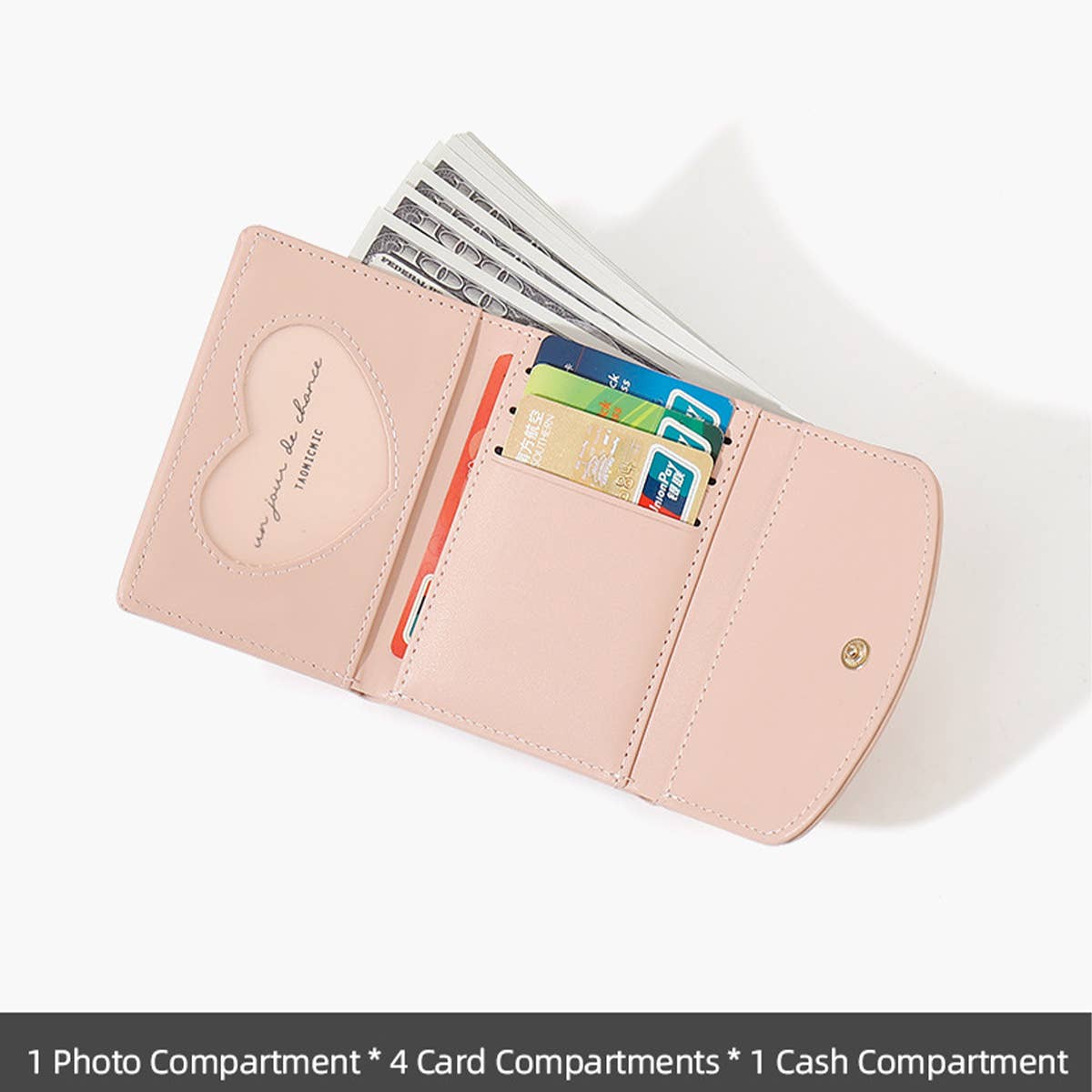 Square Large Capacity Bow Decorative Wallet_Cwab1629