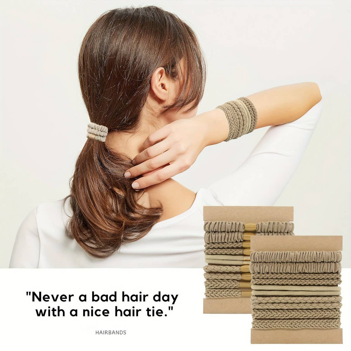 HIGH ELASTIC PONYTAIL CARD SET HAIR RING_CWAHA2720