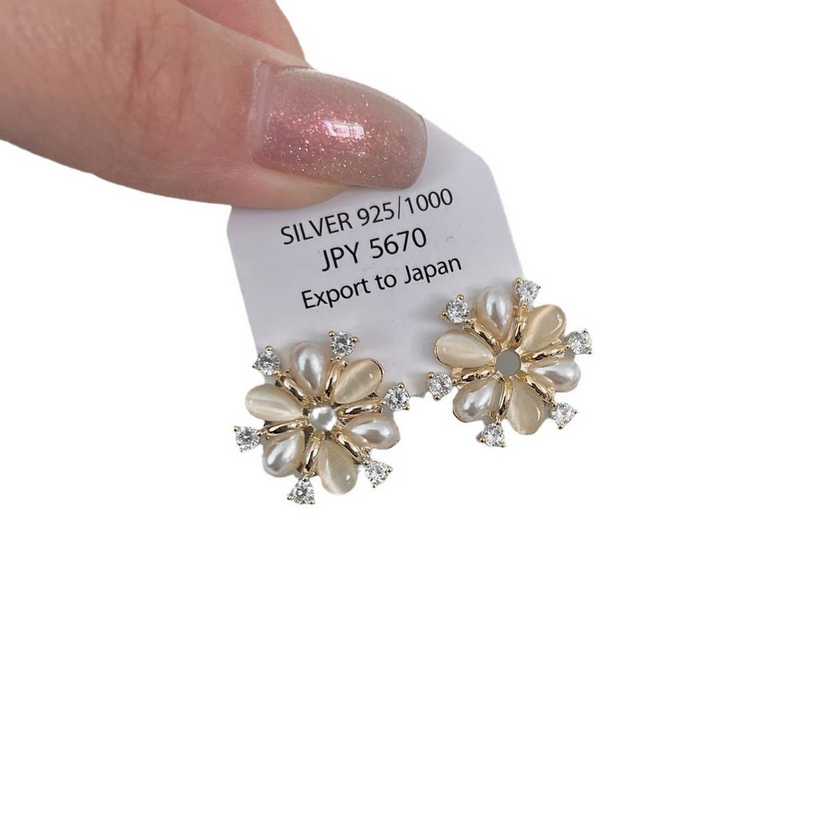FASHIONABLE FLOWER ZIRCON STUD EARRINGS_CWAJE1333