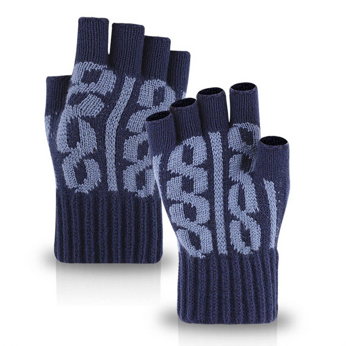 MENS KNITTED HALF FINGER WINTER PLUSH GLOVES_CWAG0228