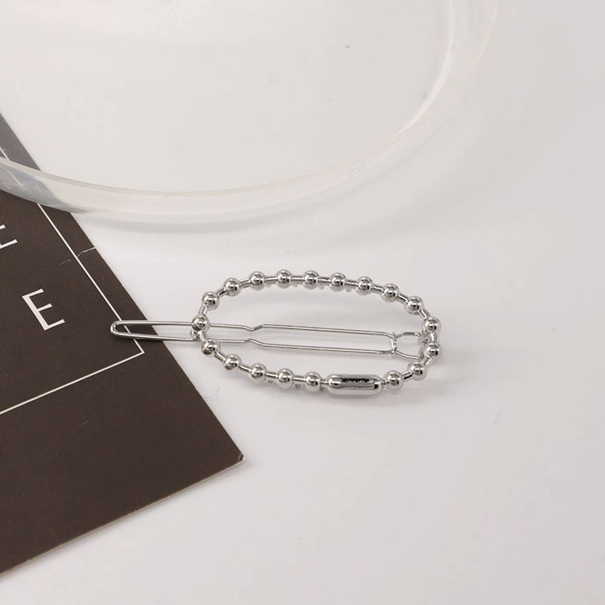 METAL ROSE HAIRPIN SIDE BANGS DUCKBILL CLIP_CWAHA4646