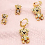 DIAMOND STUDDED TIGER EARRINGS_CWAJE1009