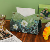 NEW OIL PAINTING LEATHER CREATIVE TISSUE BOX_CWMM2240