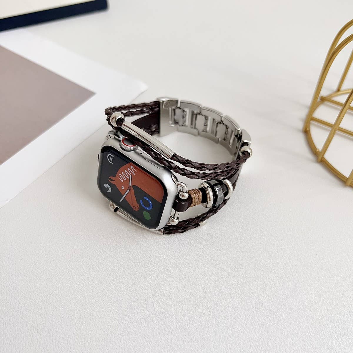 Bohemian Style Iwatch9 Genuine Leatherven Strap_Cwww0067