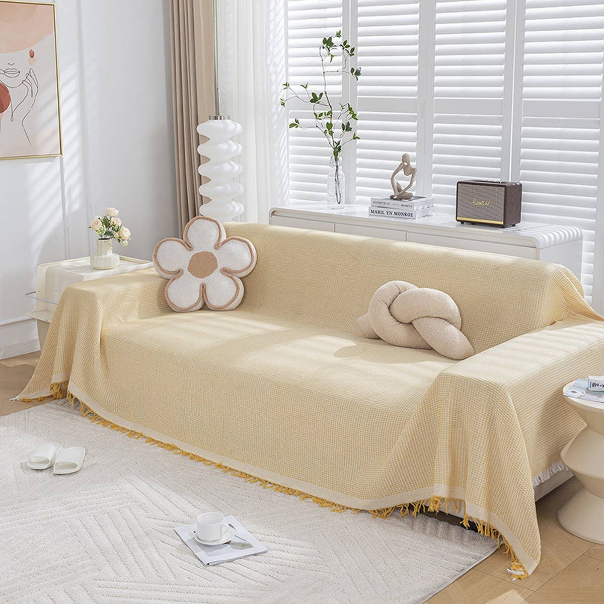 COTTON SOFA THROW BLANKET ALL SEASON COVER_CWMM9640