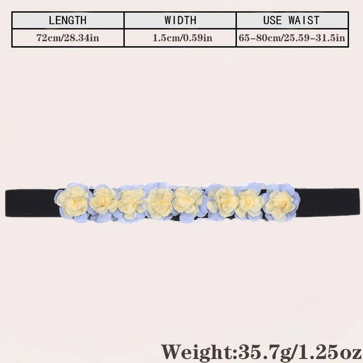 FLORAL ELASTIC WAIST BELT STYLISH CINCHER_CWMM6421