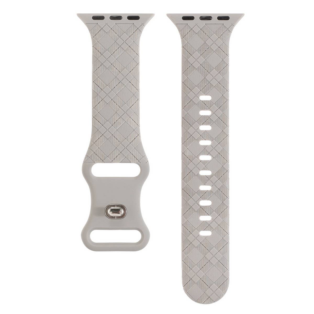 APPLE WATCH9 1 ENGRAVED CHECKERED SILICONE STRAP_CWWW0052