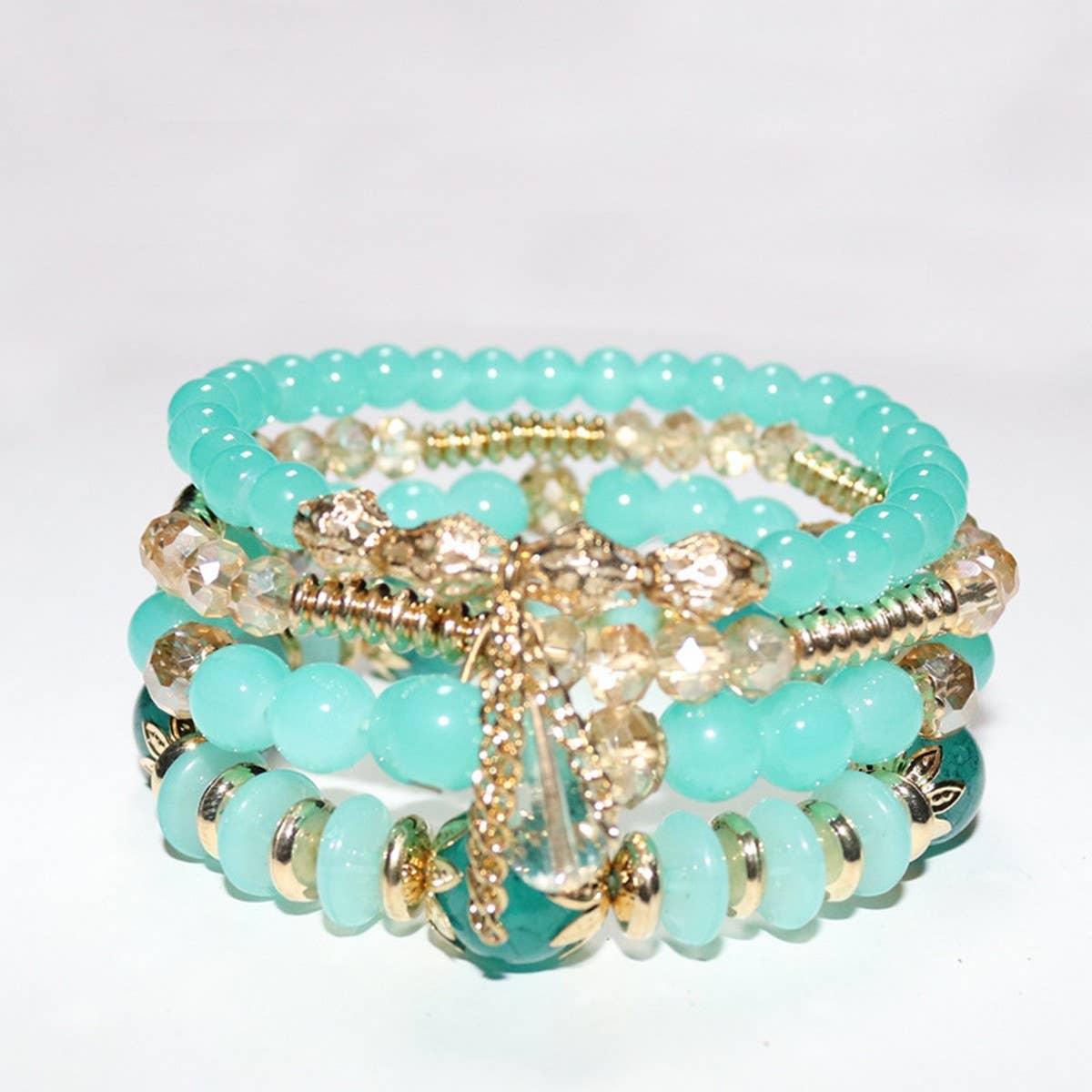 MULTI LAYERED CRYSTAL BRACELET EXOTIC SET_CWAJE1250