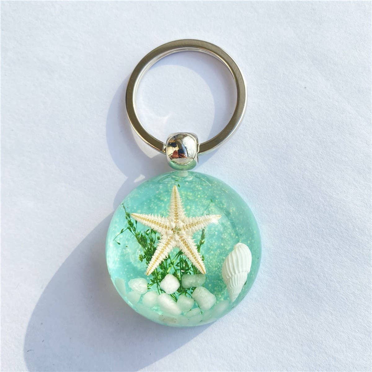 NEW CARTOON STARFISH AMBER KEYCHAIN PENDANT_CWMM3696