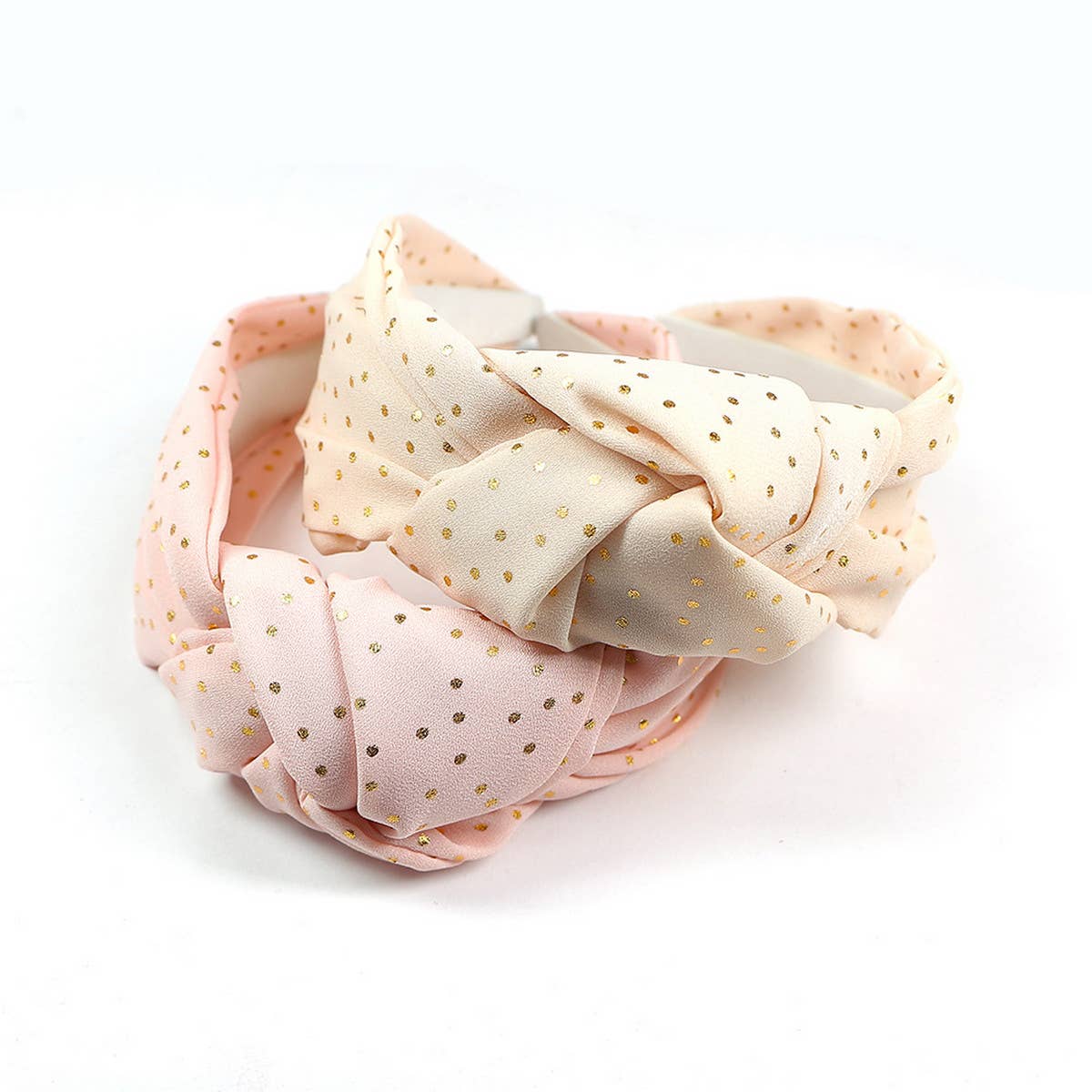 NEW POLKA DOT KNOTTED WIDE BRIMMED HEADBAND_CWAHA0988