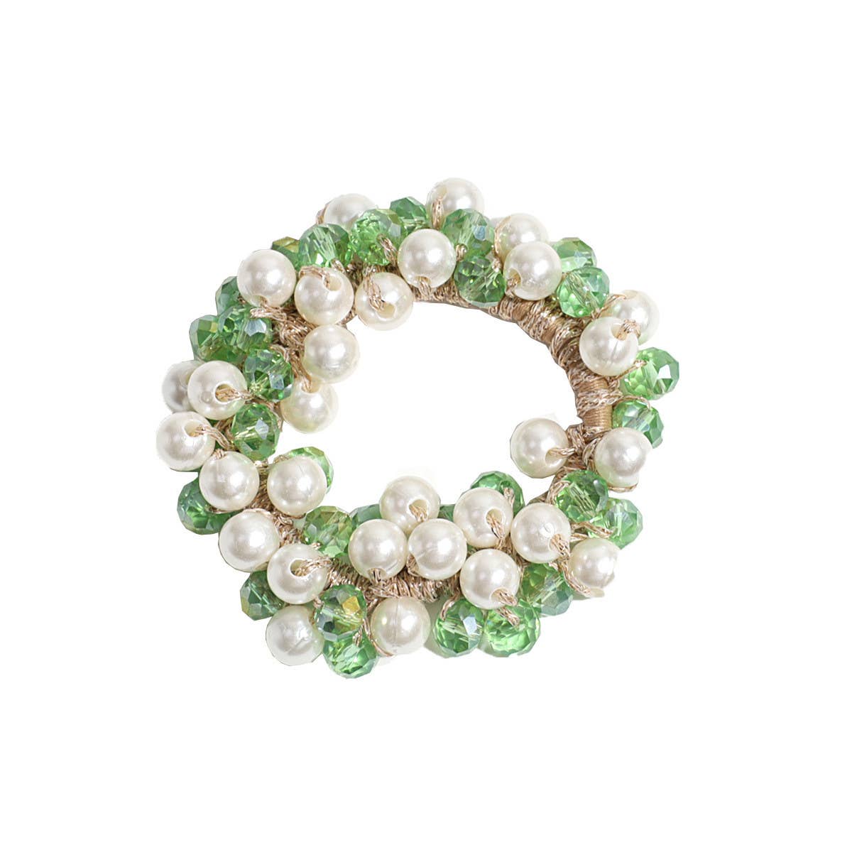 SIMPLE IMITATION PEARL CRYSTAL HAIR ROPE_CWAHA2202