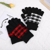 THICKENED WARM CHECKERBOARD CYCLING GLOVES_CWAG0196