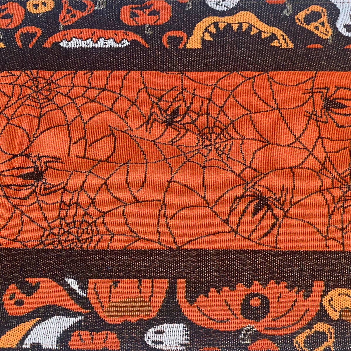 HALLOWEEN FULL MOON BLACK CAT TABLE RUNNER_CWMM1728