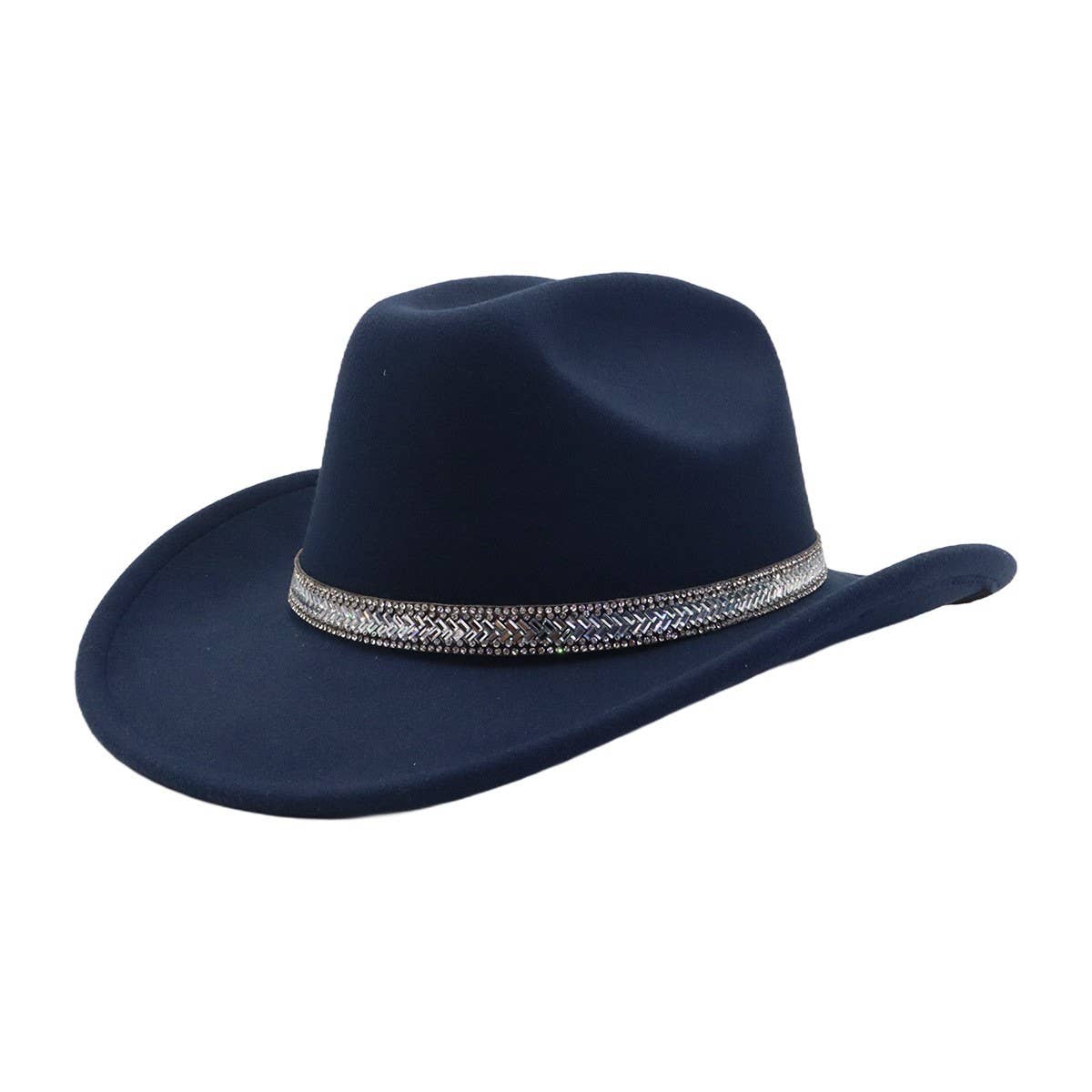 Western Wool Cowboy Fedora Hat For Couples_Cwah04396