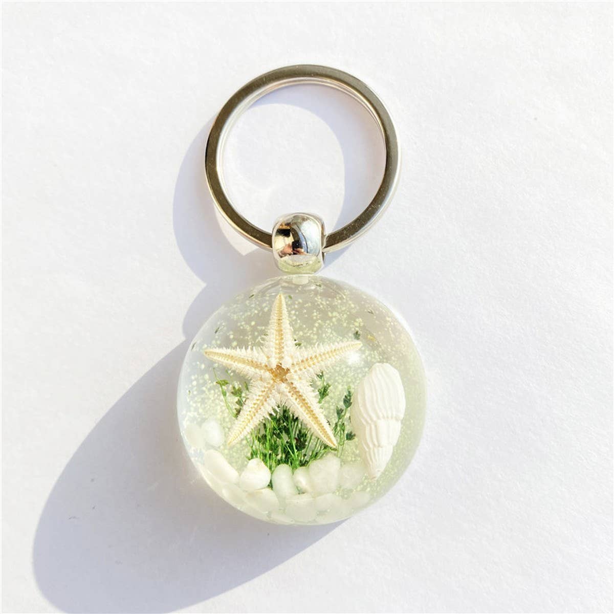 NEW CARTOON STARFISH AMBER KEYCHAIN PENDANT_CWMM3696
