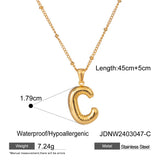 NICHE ALL MATCH TEMPERAMENT GLOSSY LETTER NECKLACE_CWAJE1893
