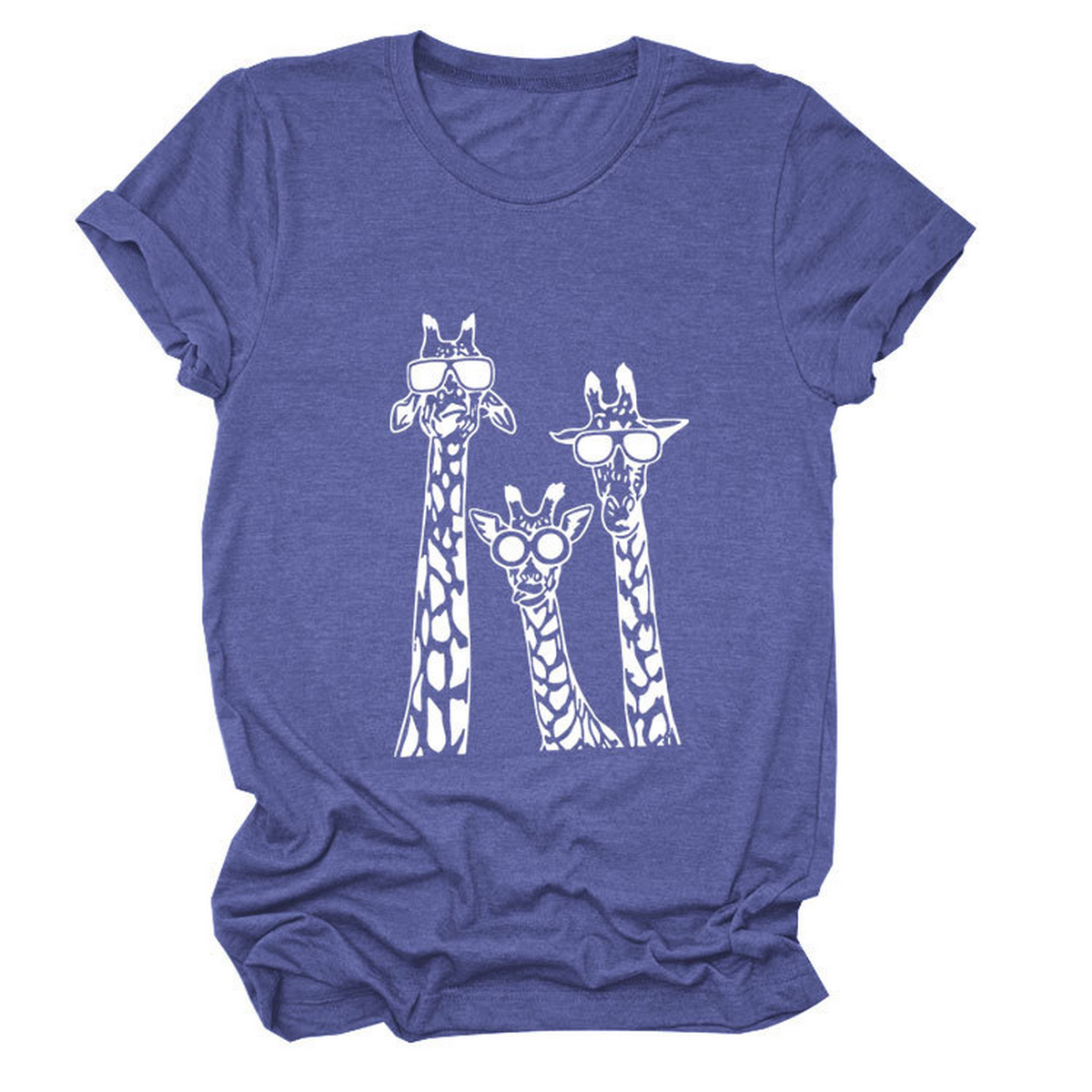 Womens Giraffe Print Casual Summer T-Shirt