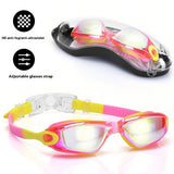 KIDS SWIM GOGGLES HD MIRROR ANTI FOG WATERPROOF_CWASG1044