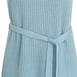 Solid Knitted Skirt Split Dress