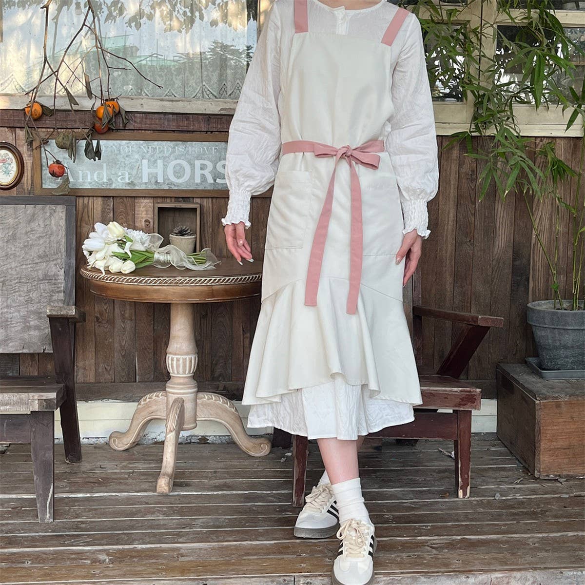 Waterproof And Anti-Fouling Fishtail Apron_Cwmm5835