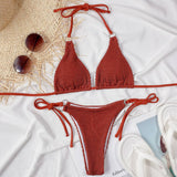 SEXY PUSH UP BIKINI SET SOLID COLOR SWIMSUIT_CWMW0169