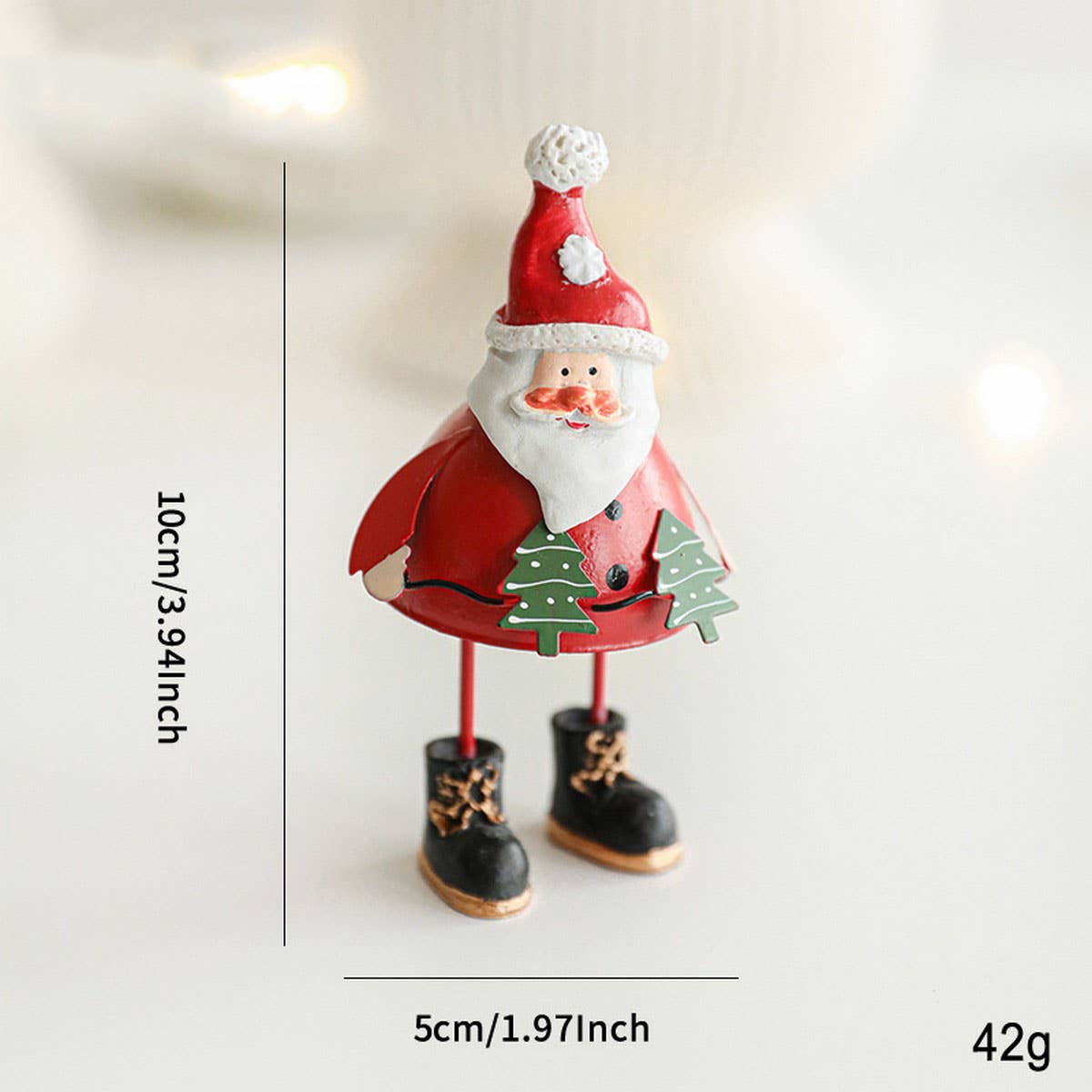 METAL SANTA ORNAMENT CHRISTMAS TREE TABLE DECOR_CWMM9745