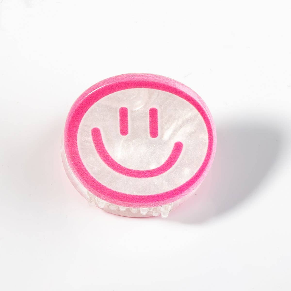 ACRYLIC SMILEY FACE HAIR CLAW CUTE BACK CLIP_CWAHA0285