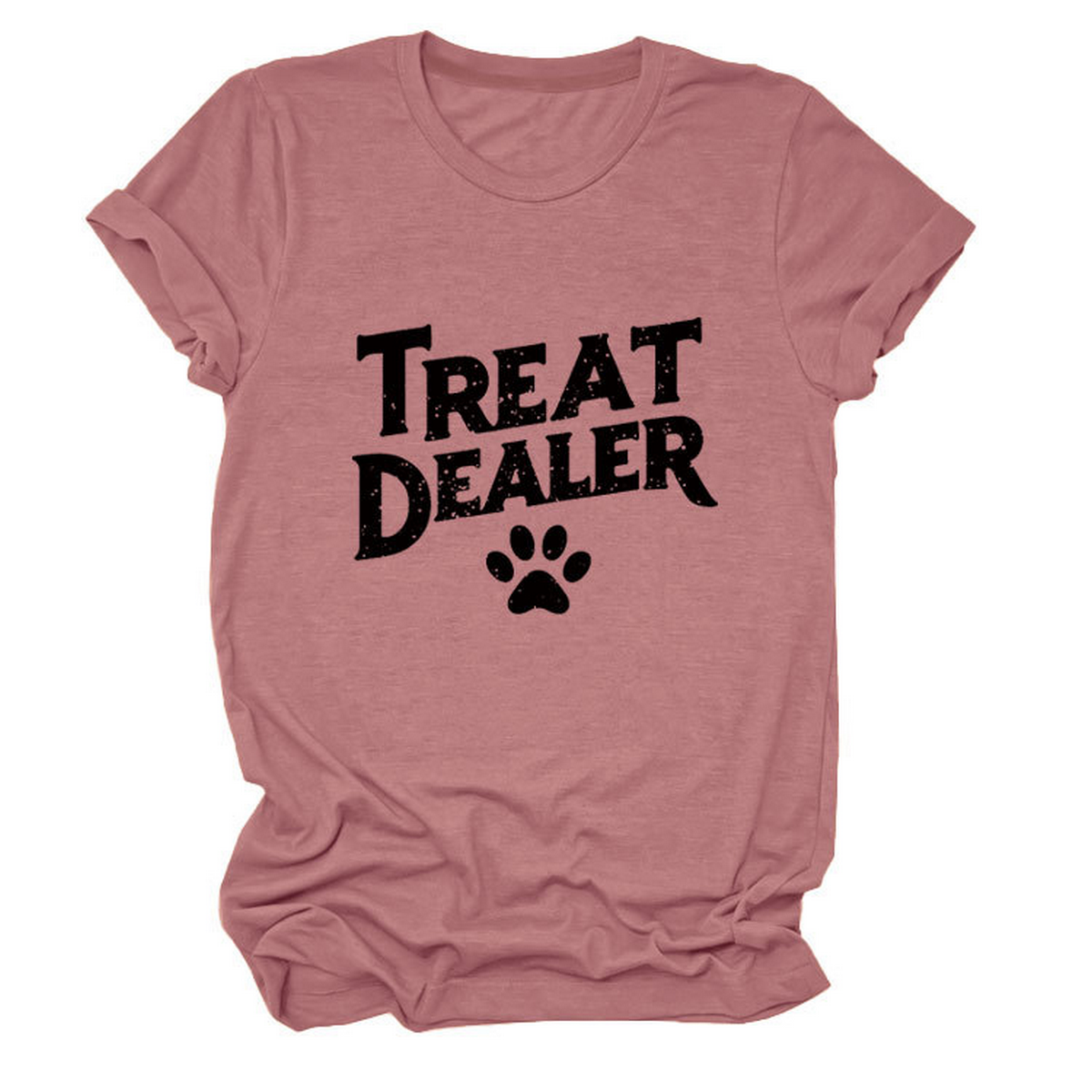 STYLISH CREW NECK SHORT SLEEVE TEE FOR WOMEN_CWDSD8365