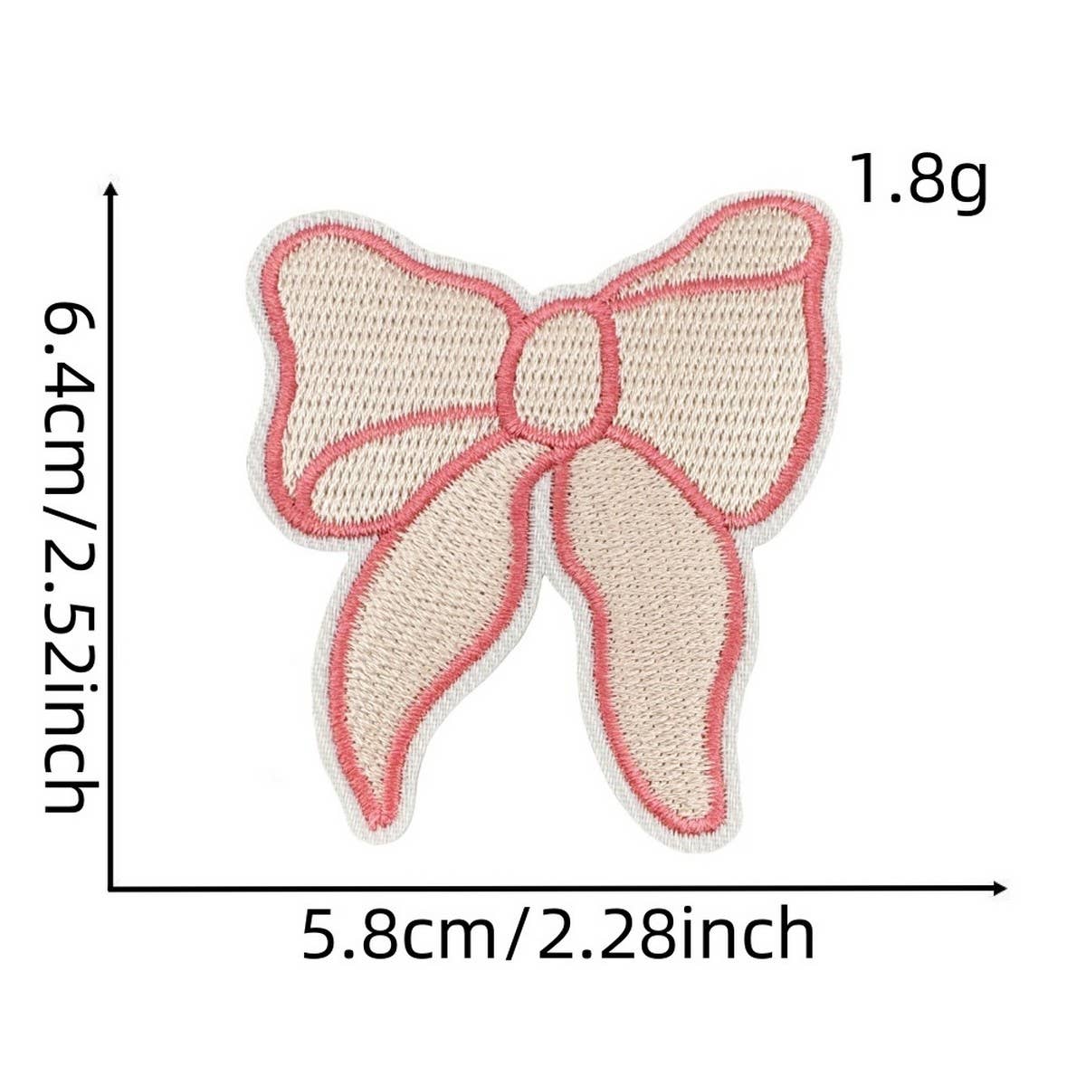 CUTE SOLID COLOR CARTOON BOW EMBROIDERED PATCH_CWMM4027