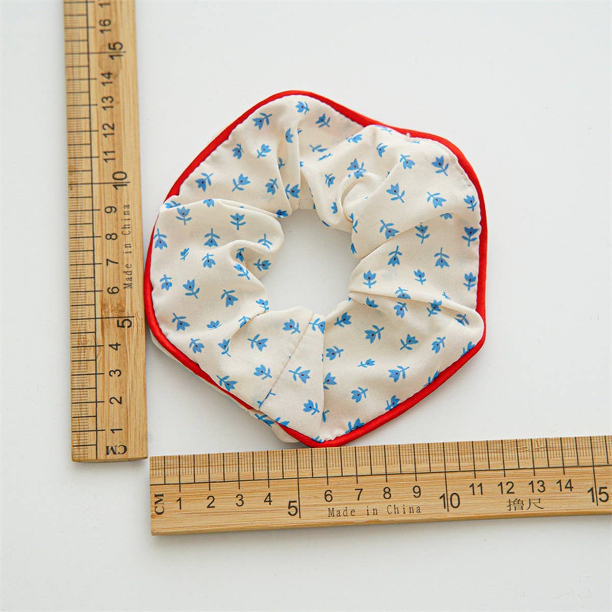 2024 NEW FOREST FLORAL PLAID HAIR TIE_CWAHA1371