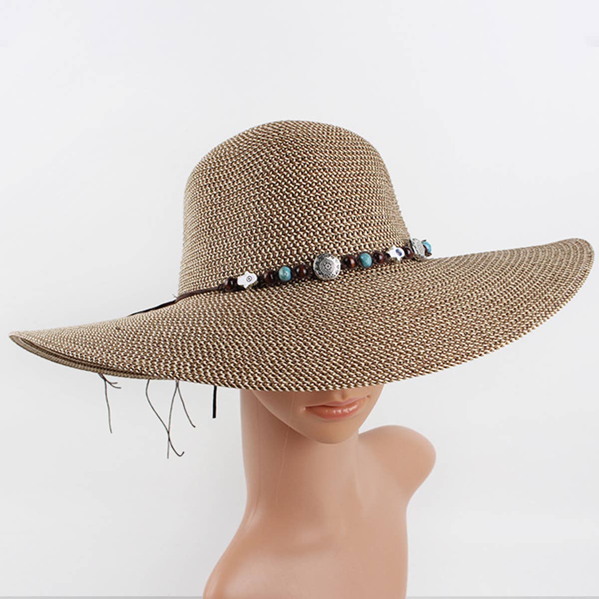 OUTDOOR LEISURE SUN PROTECTION DOME STRAW HAT_CWAH1205