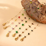 STAINLESS STEEL ANKLET WITH COLORFUL STONE BEADS_CWAJE4612