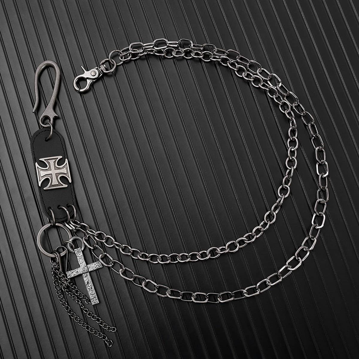 HIP HOP RETRO CROSS PENDANT PANTS CHAIN_CWMM4870