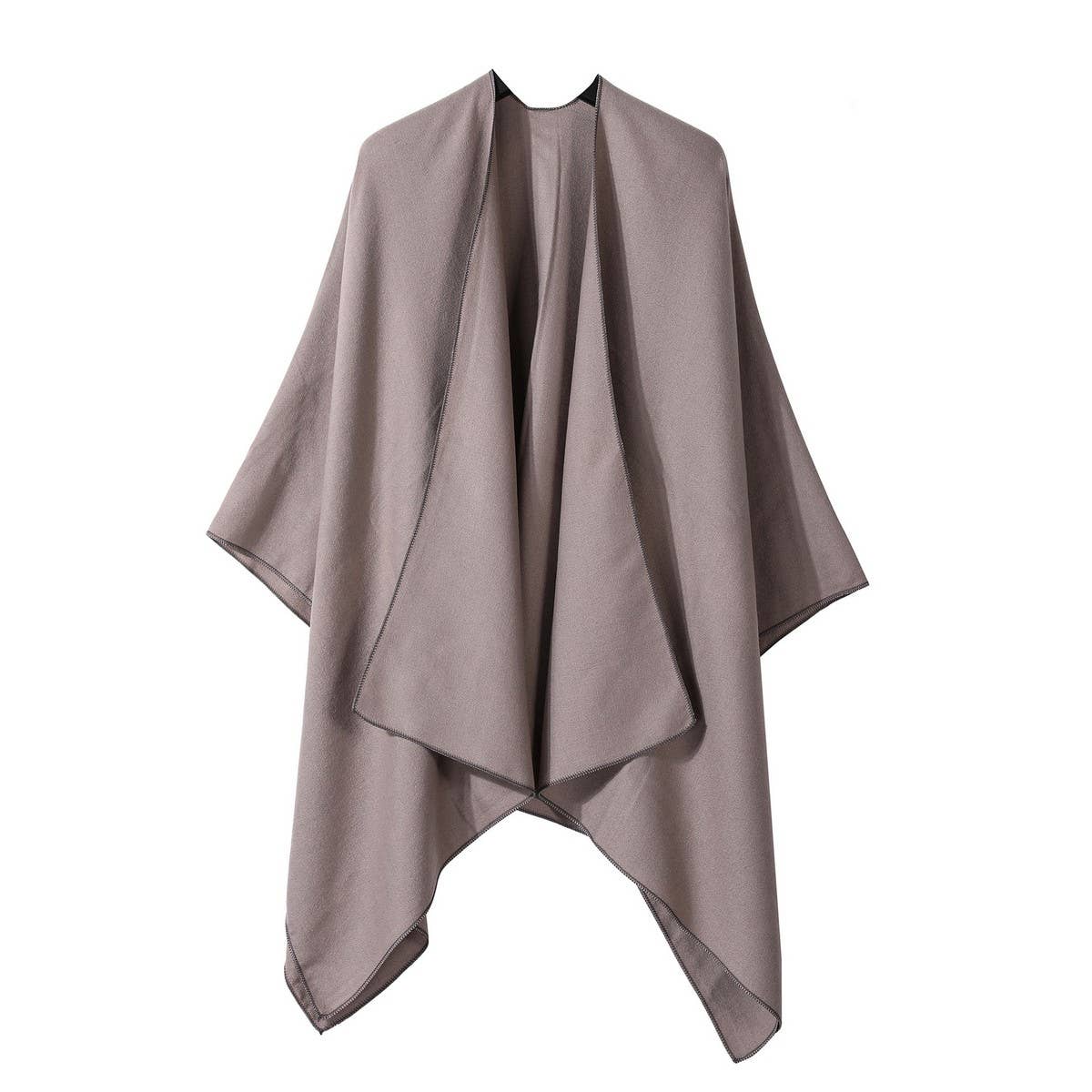 SOLID COLOR DOUBLE SIDED CAPE SHAWL OUTER CAPE_CWASC2131