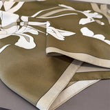 Retro Floral Faux Silk Square Neck Scarf_Cwasc03436